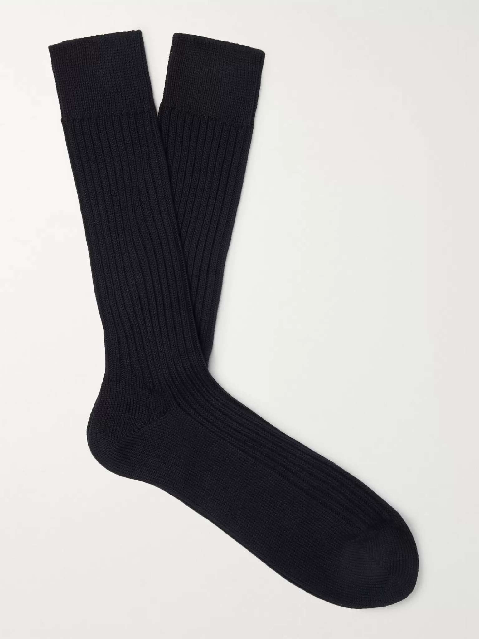 Ribbed Cotton Socks - 1