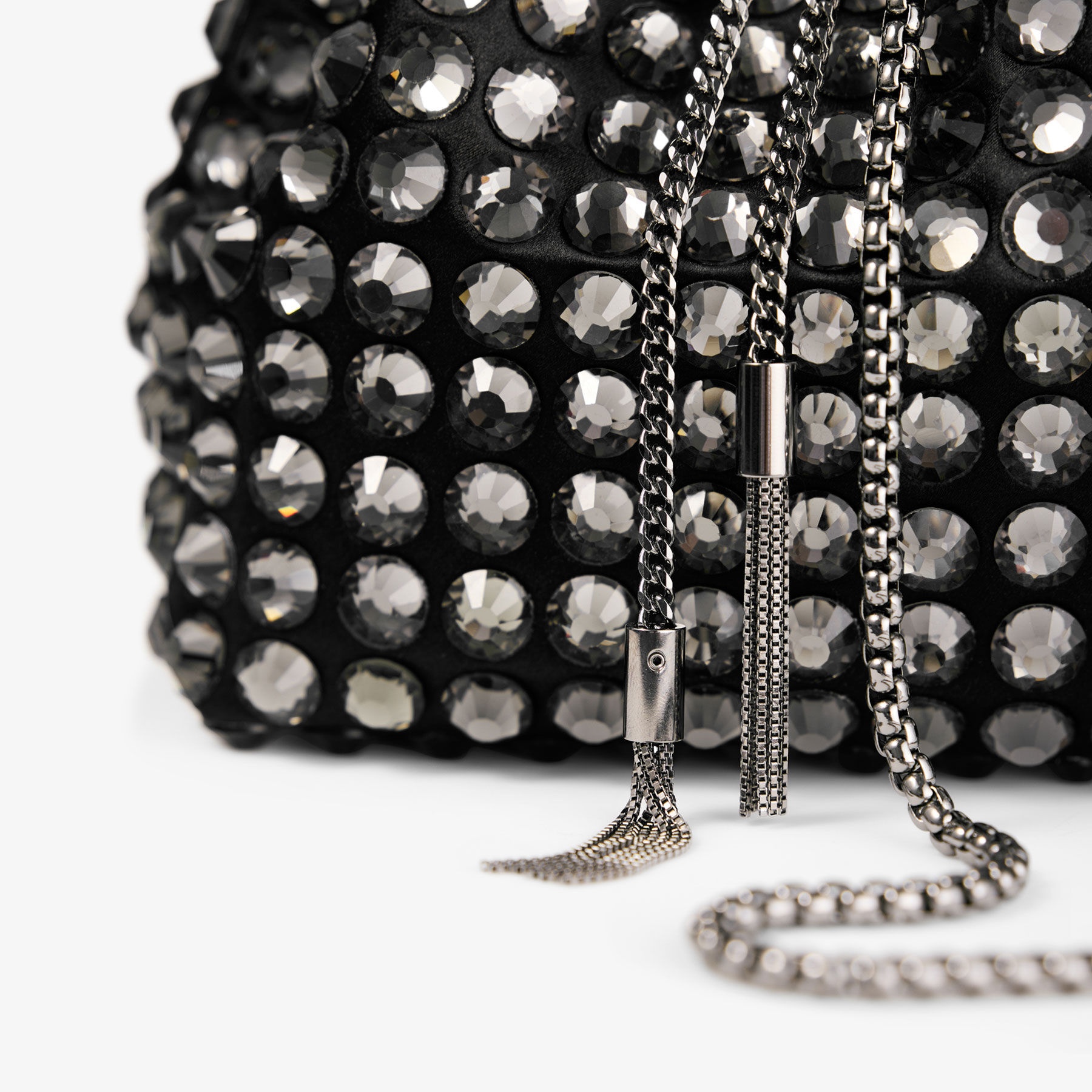 Bon Bon
Black Satin Crystal Bag - 3