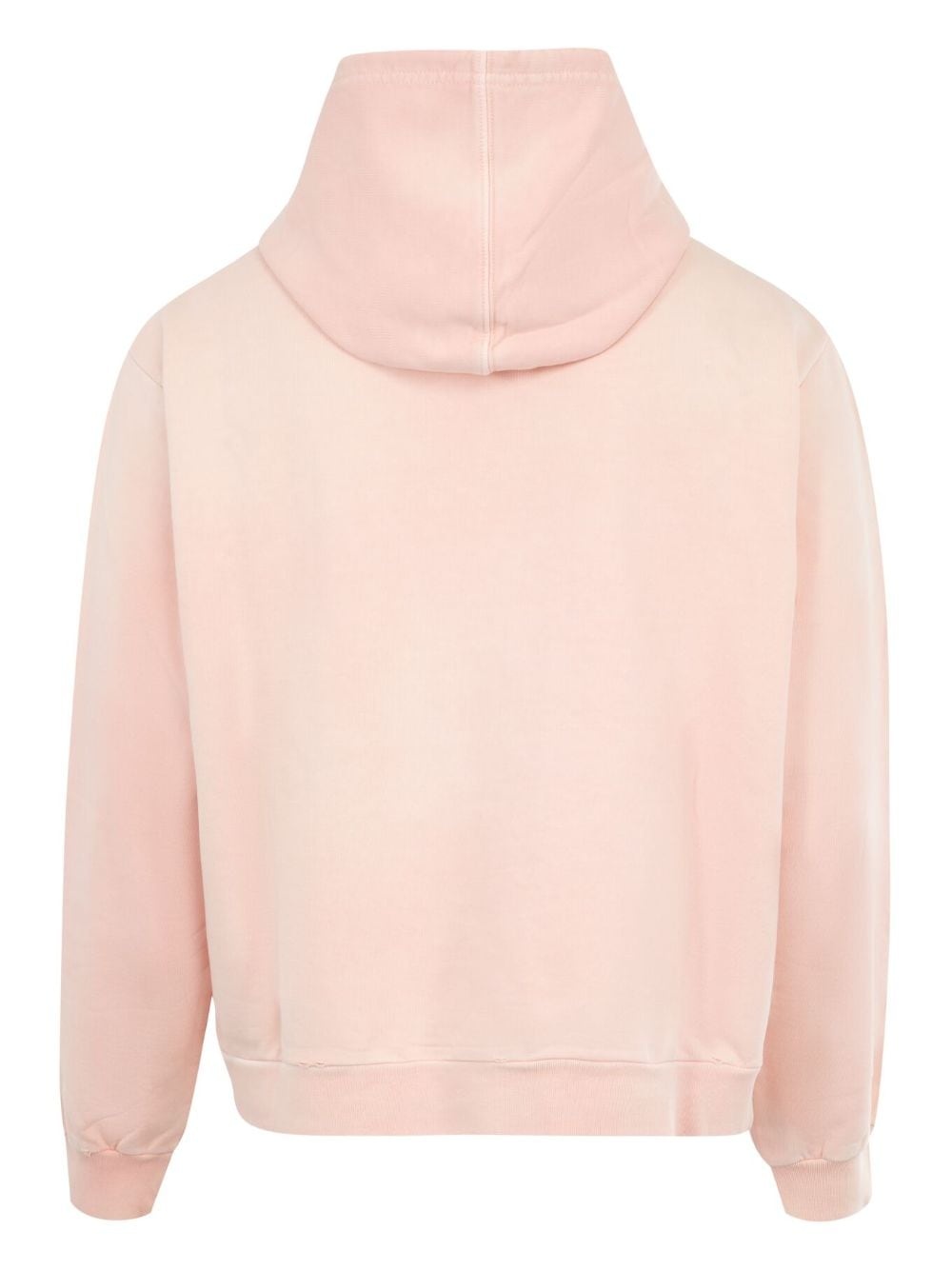 bleached-effect cotton hoodie - 2
