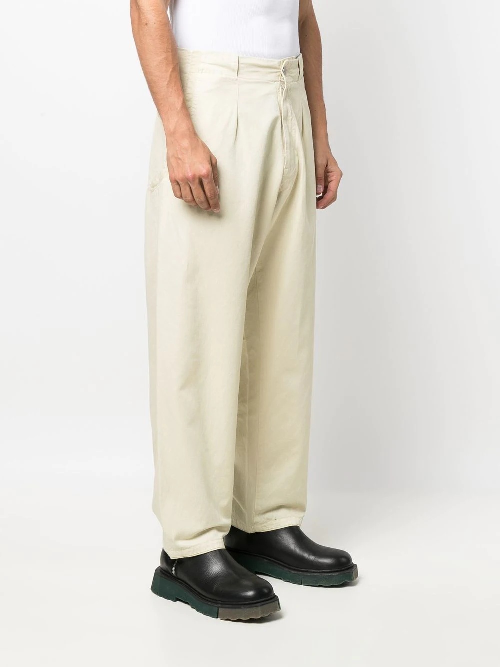 drop-crotch wide-leg trousers - 3