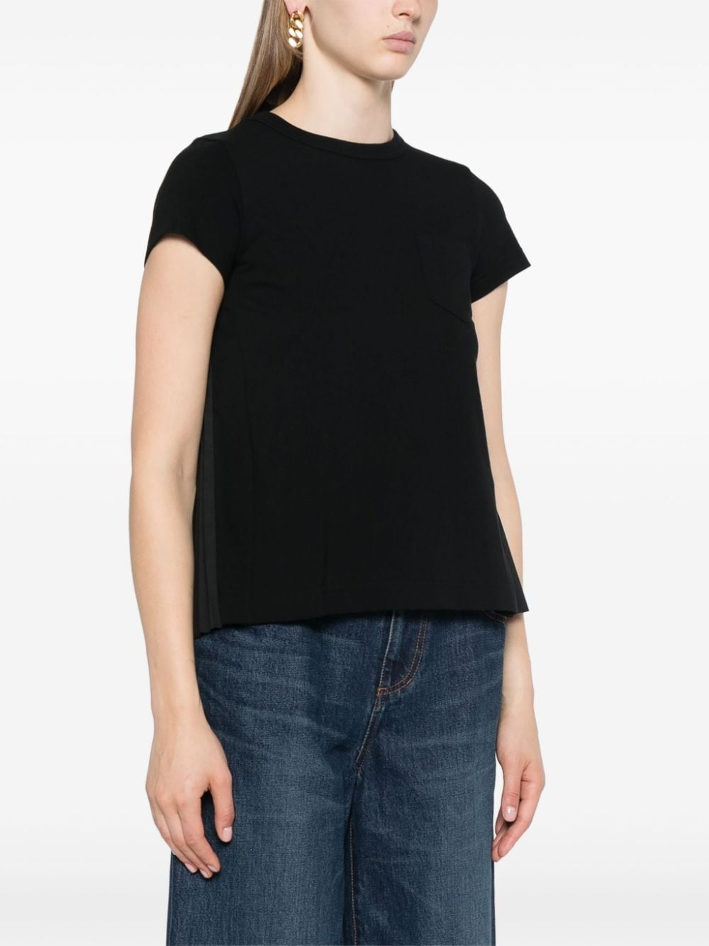 pleat-detail T-shirt - 7