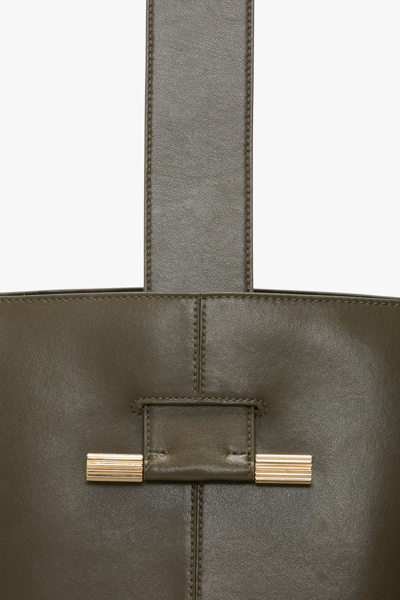Dia Bucket Bag In Dark Khaki Smooth Leather - 2