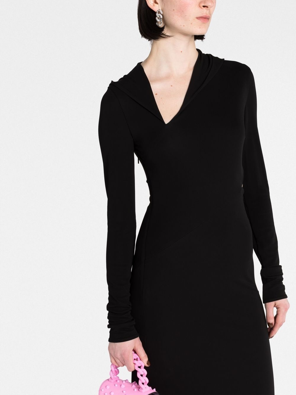 cut-out hooded maxi dress - 5