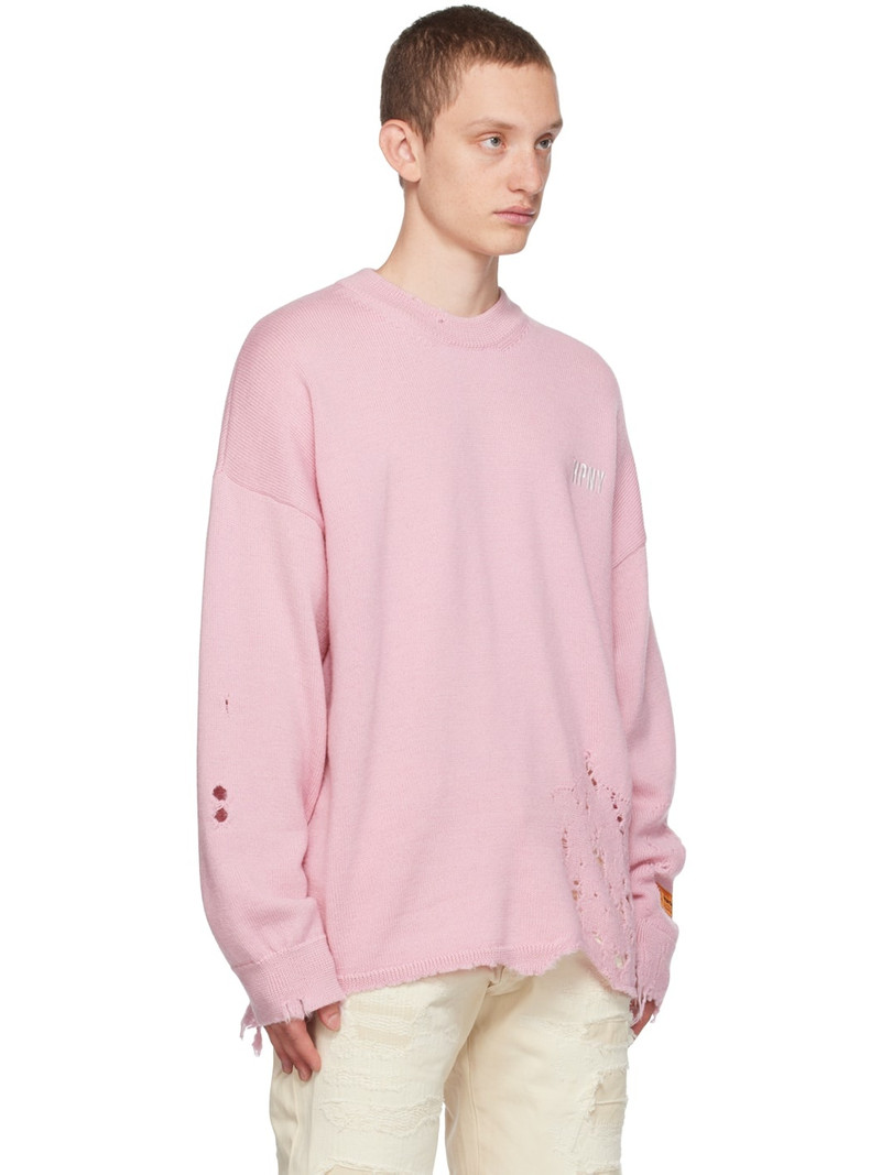 Pink Shredded Crewneck 2