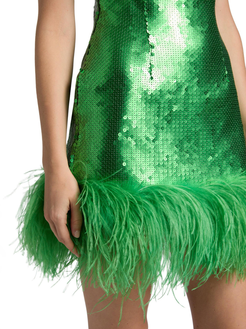 Women's Sior Feather-Trimmed Sequined Minidress - Giada 6