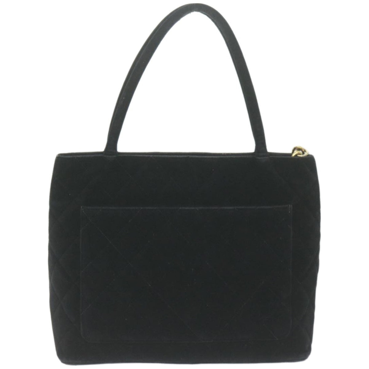CHANEL Materasse Tote Bag Velor Standard Black CC - 2