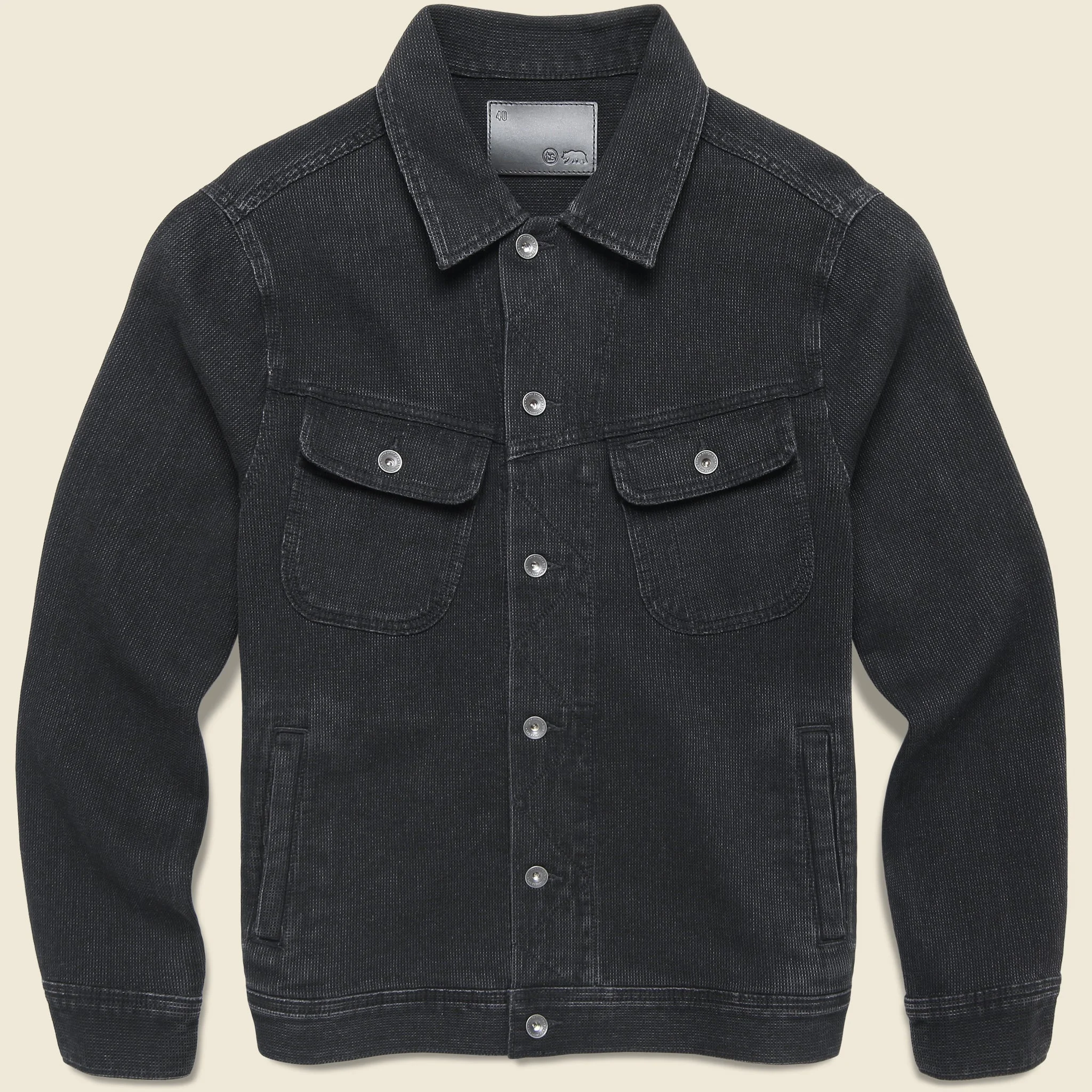 Long Haul Jacket - Black Indigo Waffle - 1