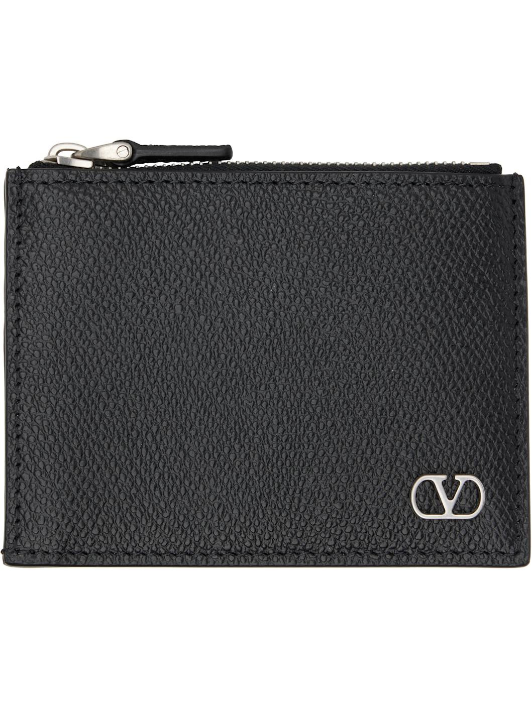 Black VLogo Signature Card Holder - 1