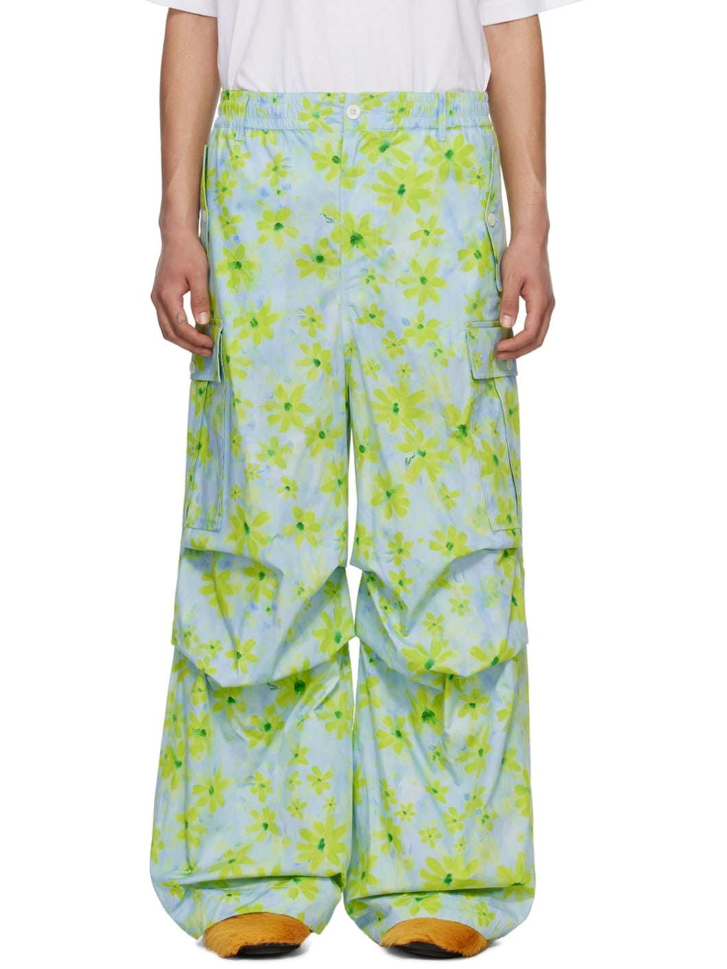 Blue & Green Parade Cargo Pants - 1