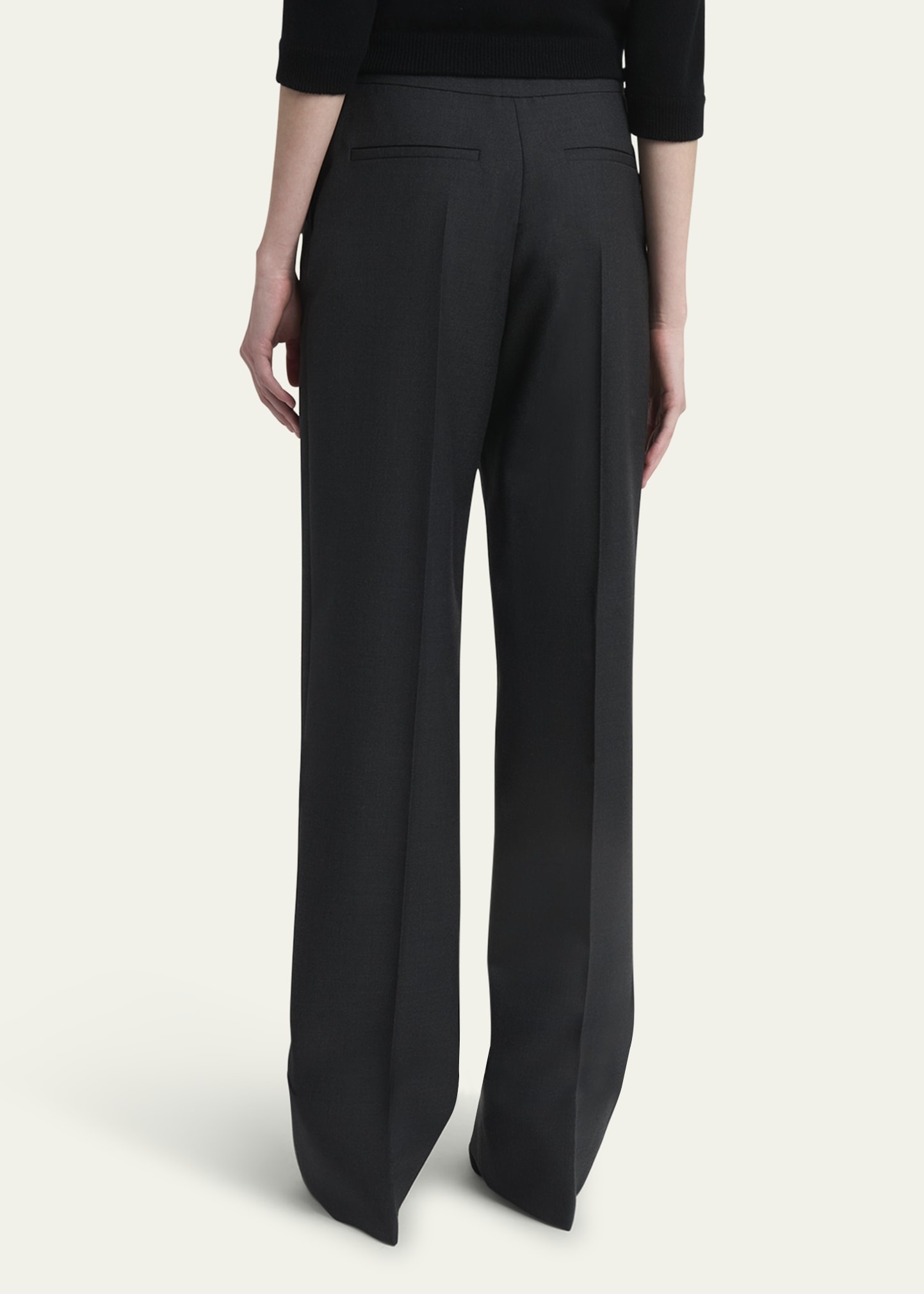 Cuffed Wool Trousers - 3