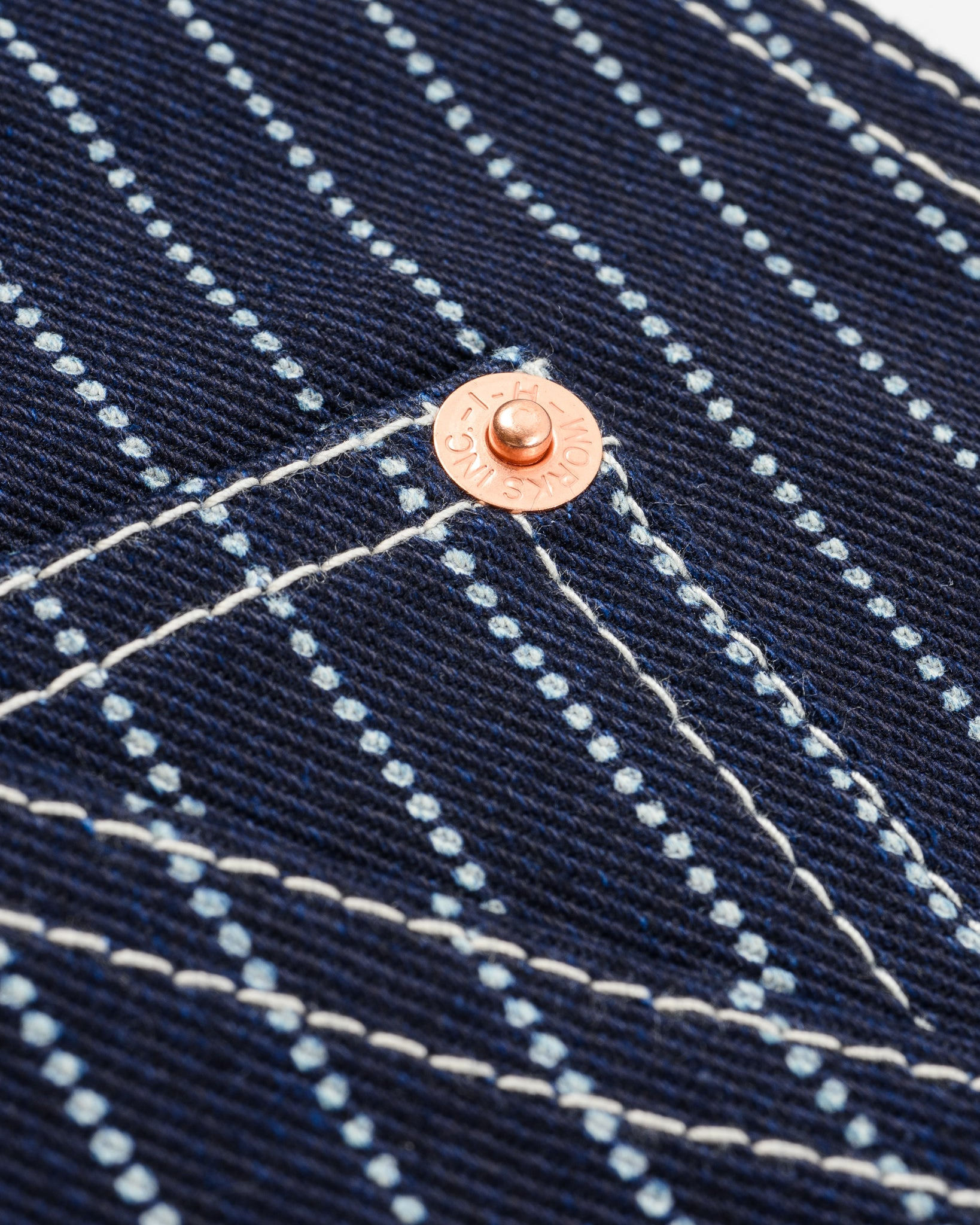 IHG-058-IND 12oz Wabash Apron - Indigo - 7
