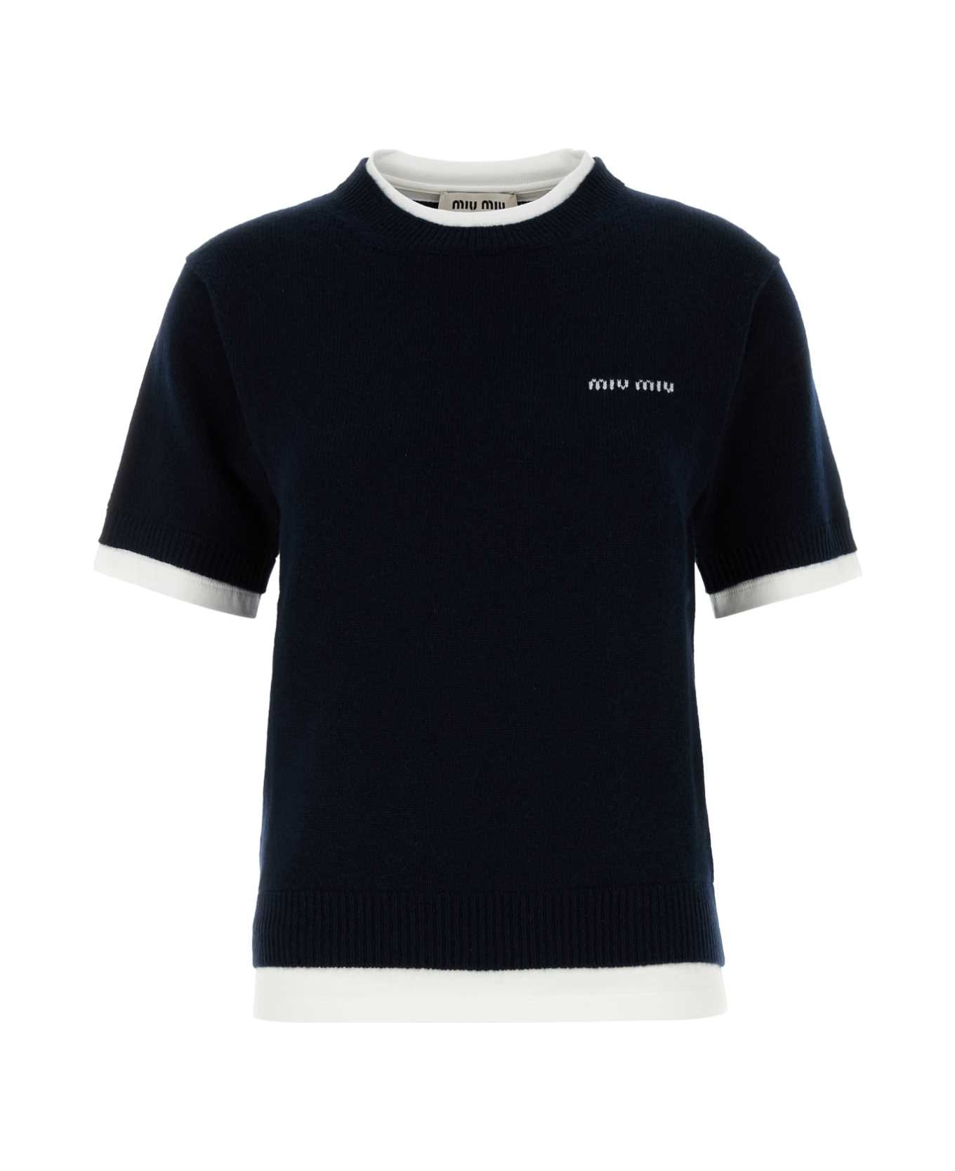 Midnight Blue Cashmere Sweater - 1