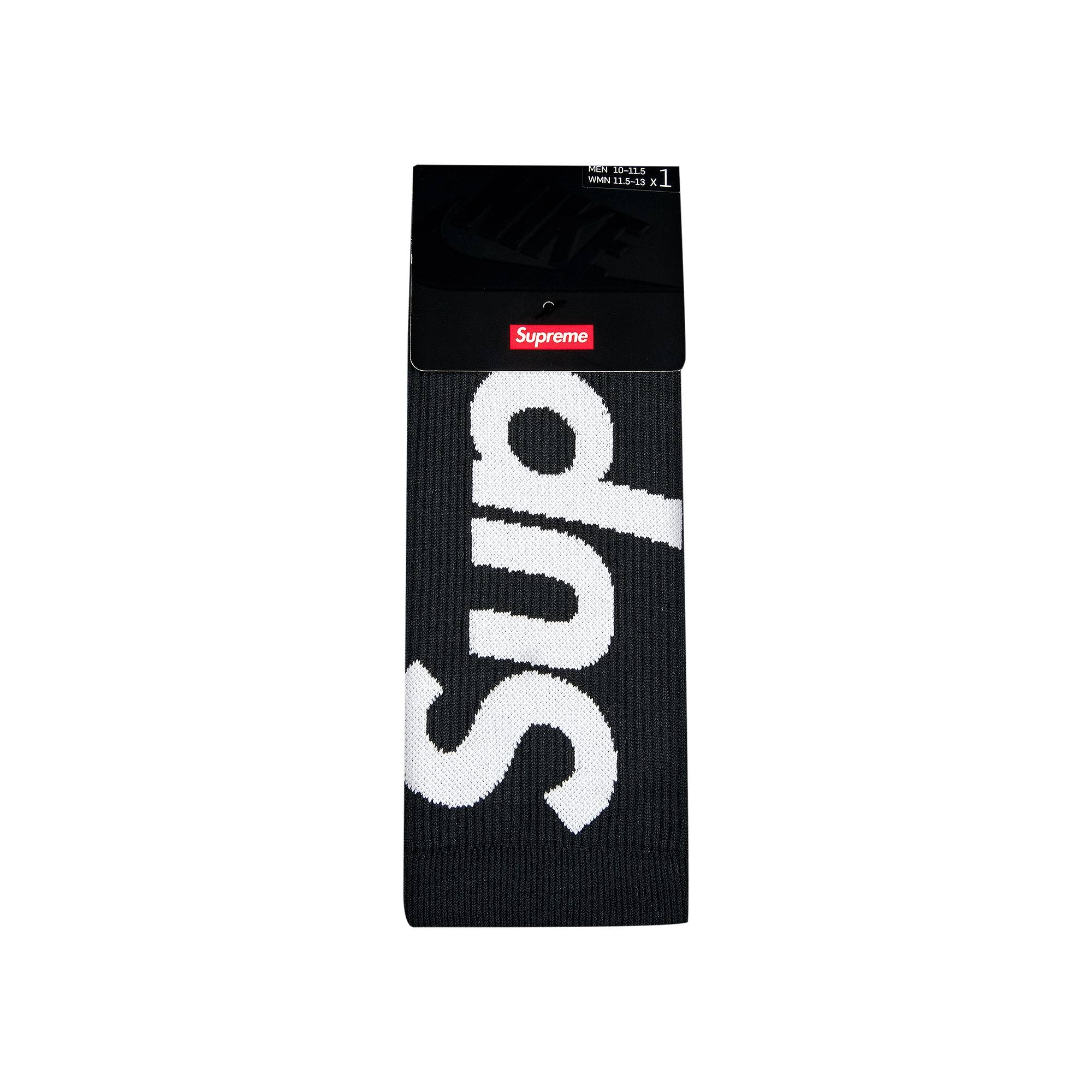 Supreme x Nike Lightweight Crew Socks 'Black' - 1