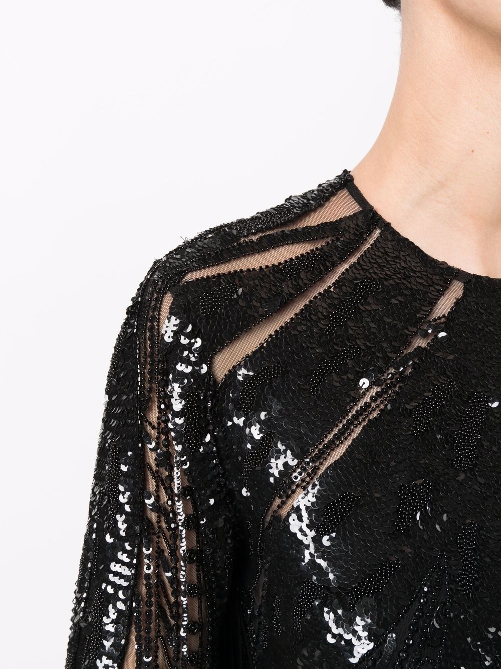 long bead-embellished gown - 5