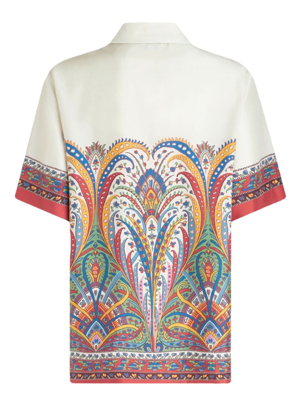 paisley-print silk-satin shirt - 7