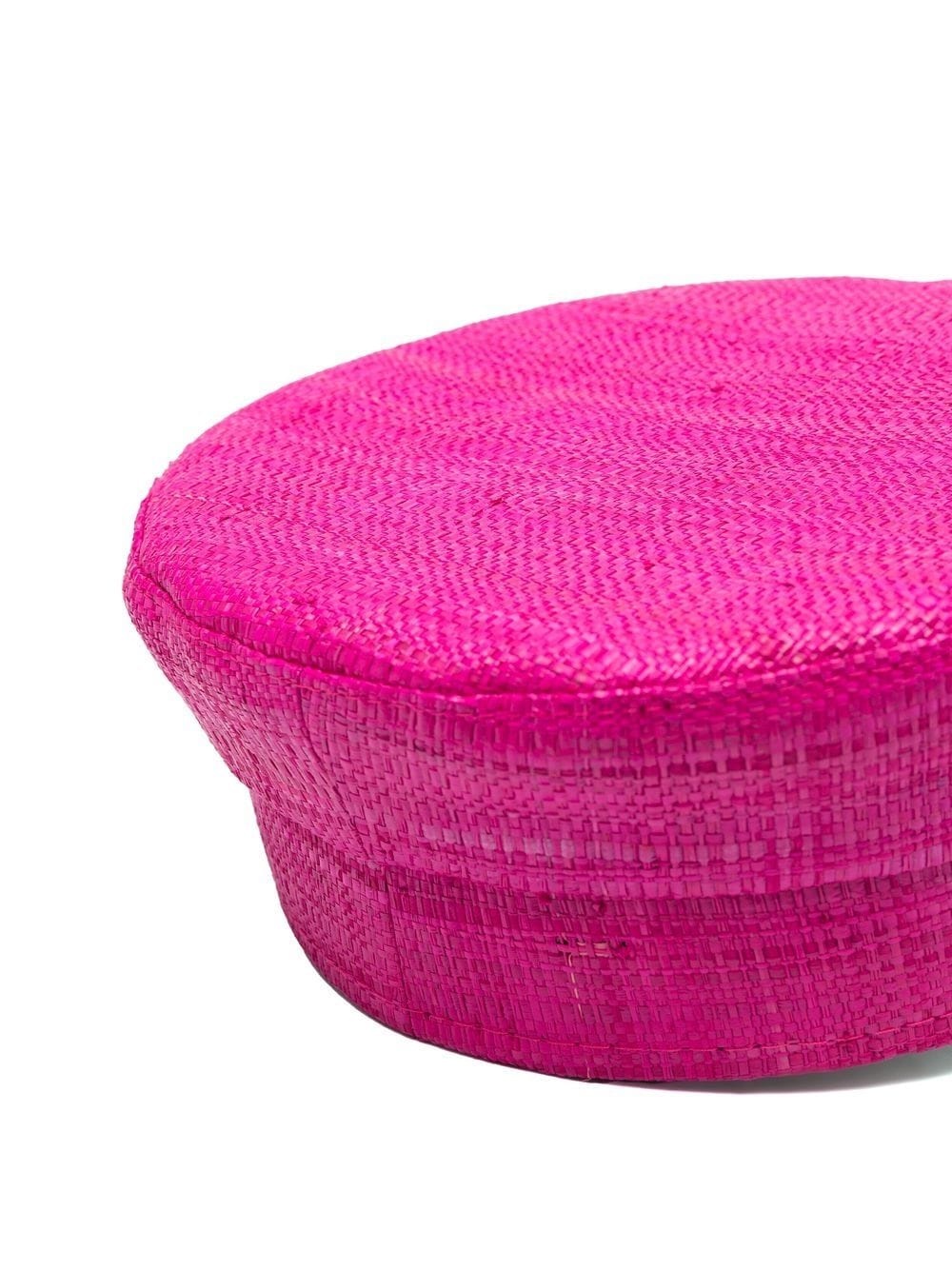 embroidered-logo baker boy hat - 2