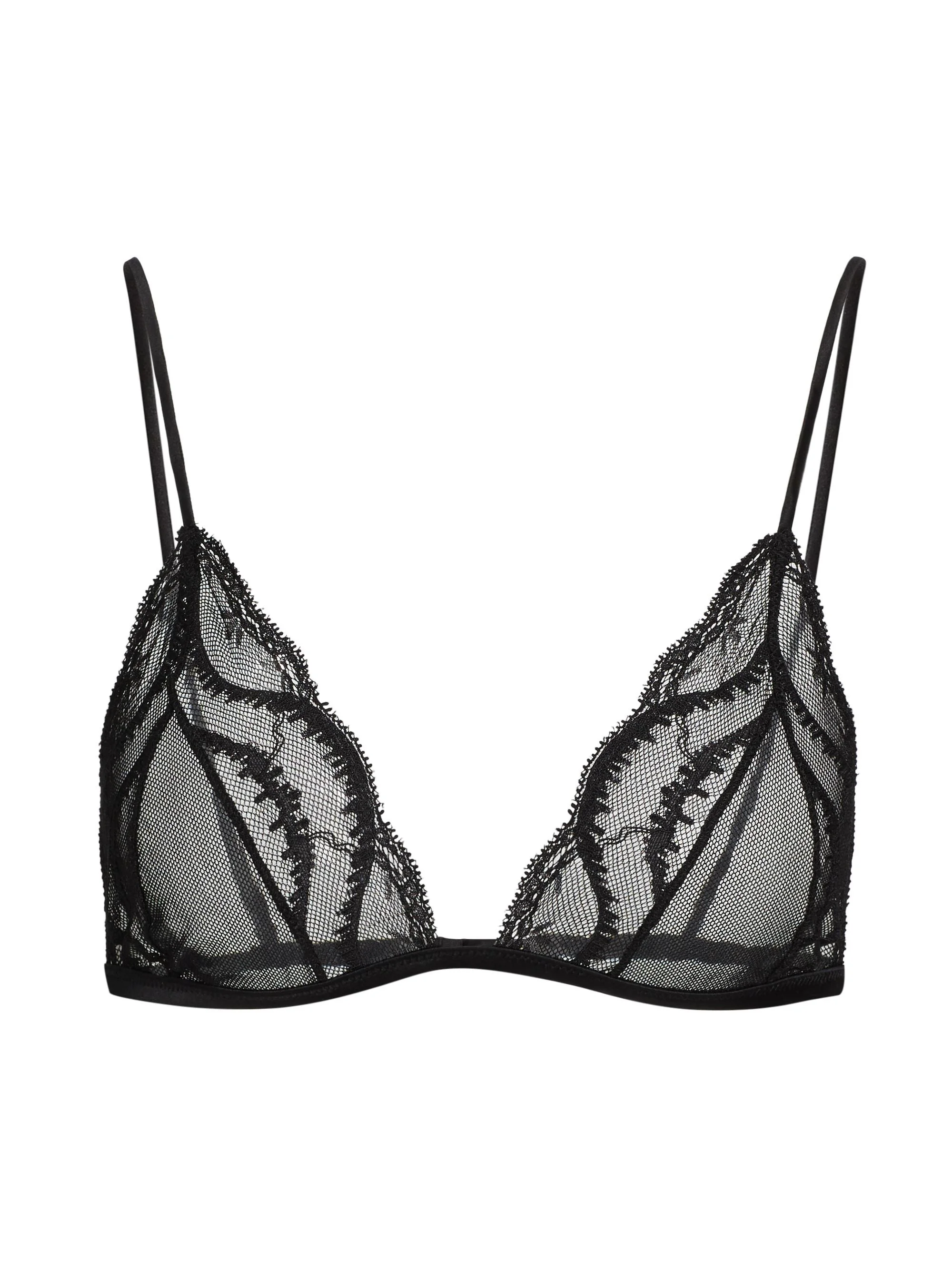 Women's Soft Lace Bra - Black - 1