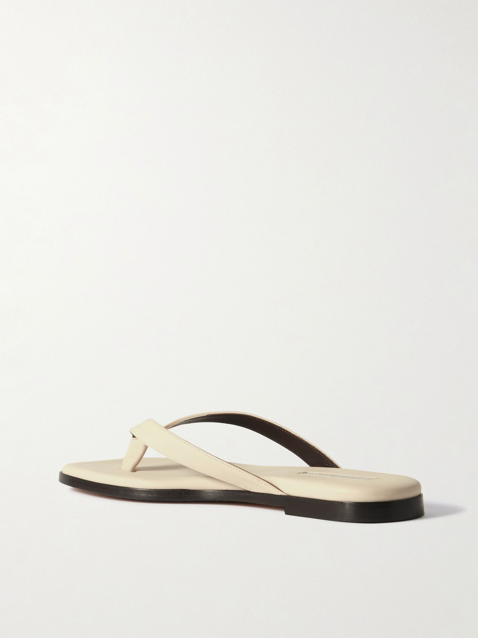 Meta leather flip flops Ivory - 3