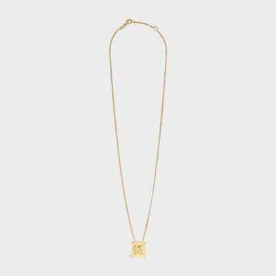 CELINE Alphabet K Necklace in Brass with Gold finish outlook