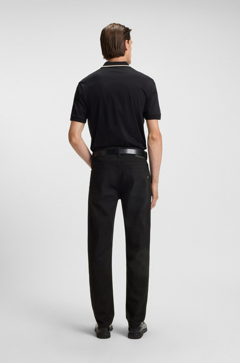 MAINE REGULAR-FIT JEANS IN BLACK SUPER-SOFT ITALIAN DENIM 4