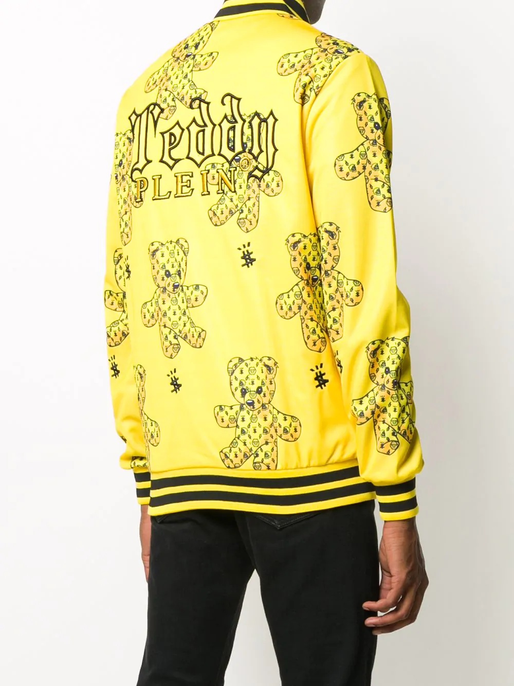 teddy bear-print track jacket - 4