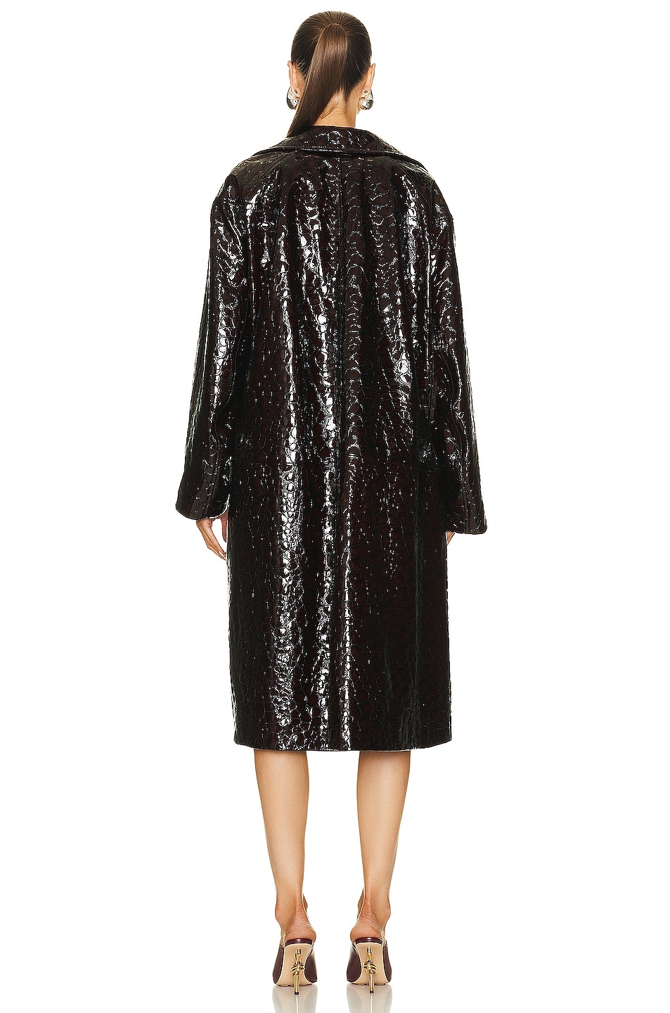 Croc Embossed Coat - 3