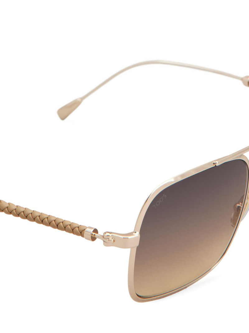 braided square-frame sunglasses 4