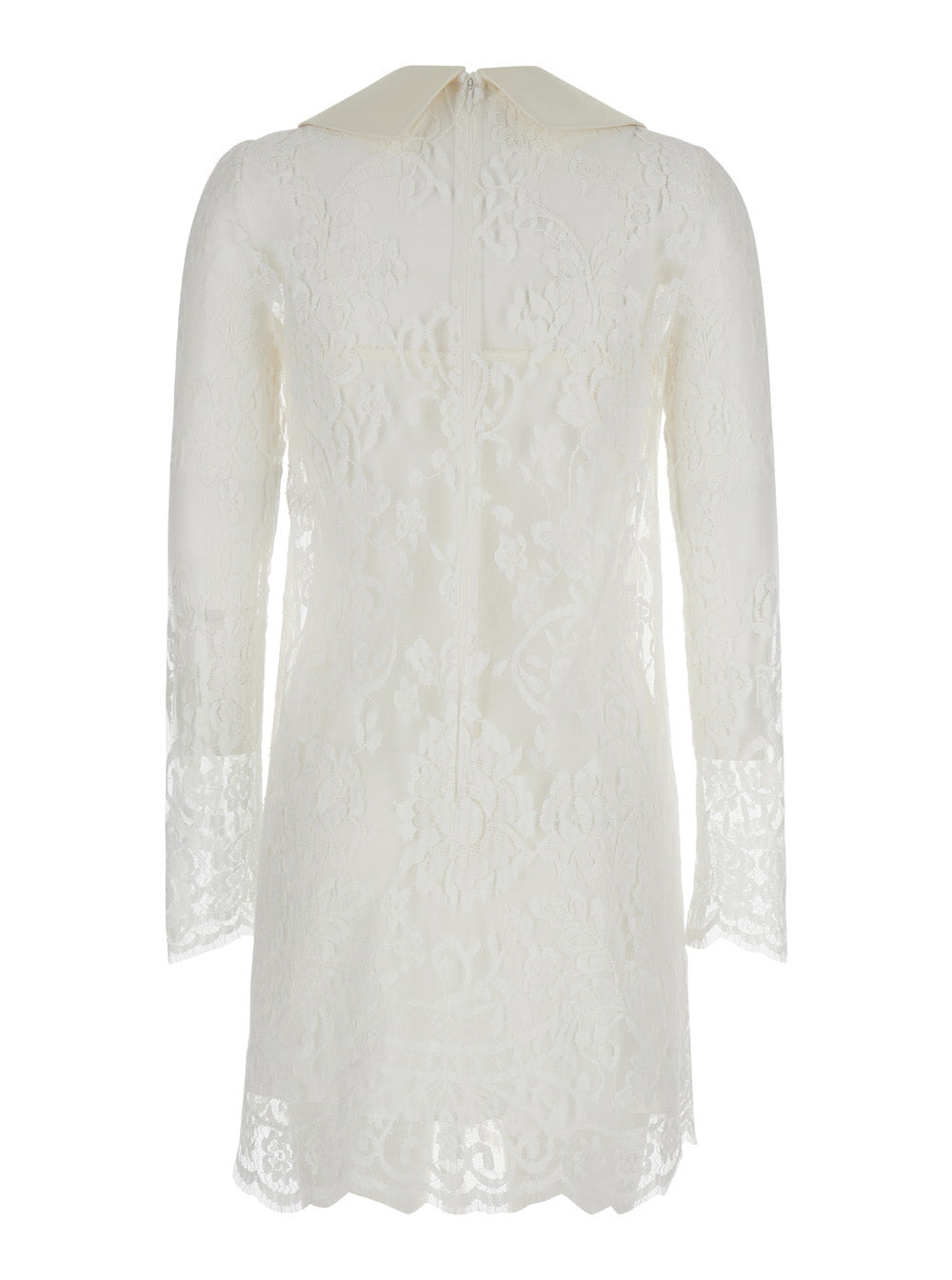 Dolce & Gabbana Women White Minidress In Chantilly Lace Woman - 2