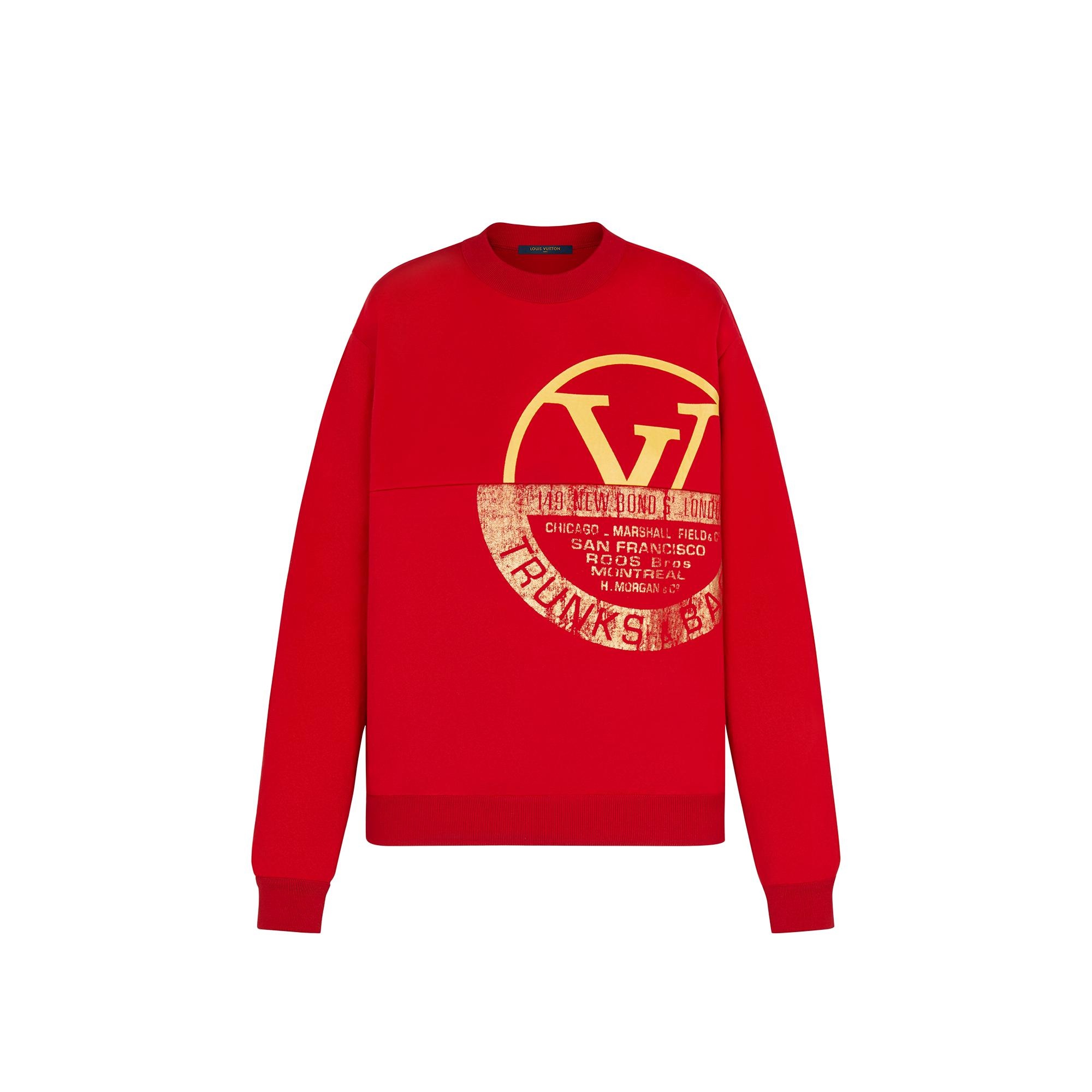 Lv World Stamp Cotton Jersey Sweatshirt - 1