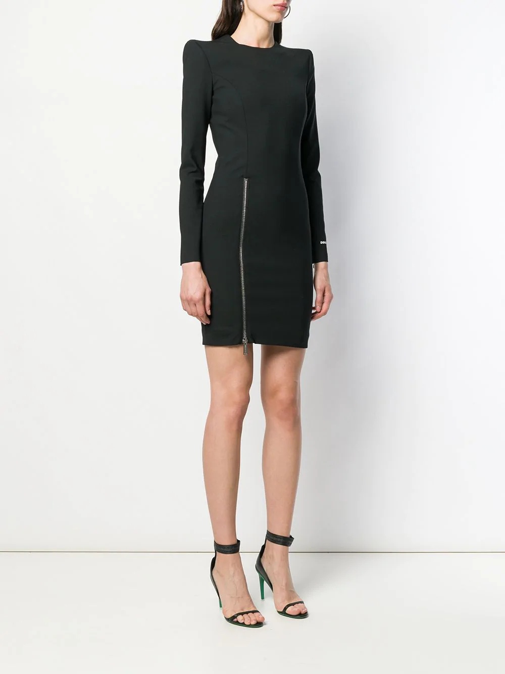 side zip logo dress - 3