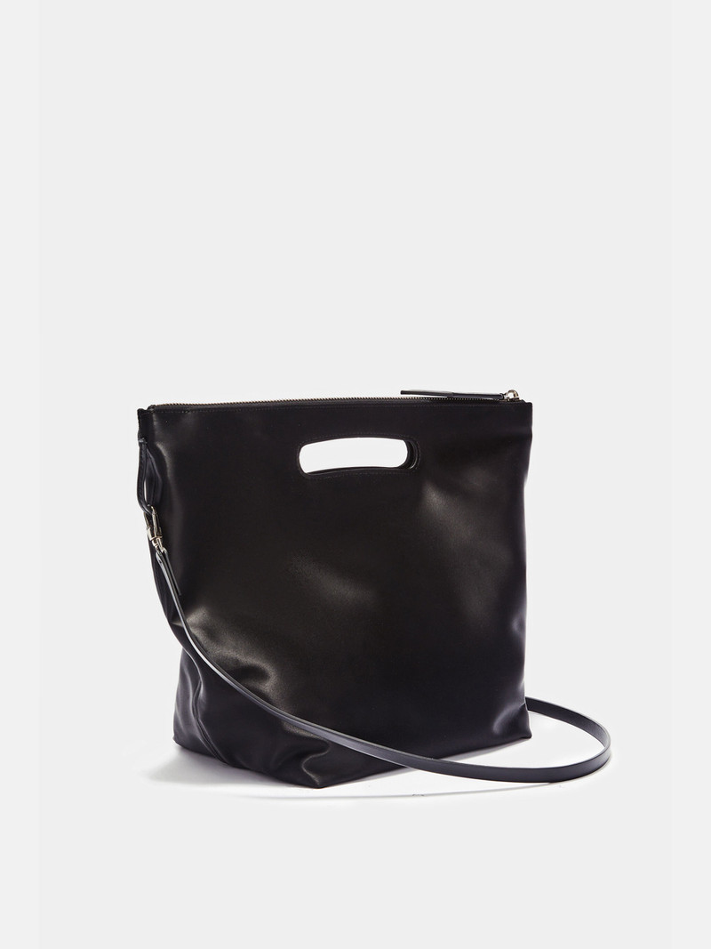 ''VIA DEI GIARDINI 30'' BLACK TOTE BAG 3