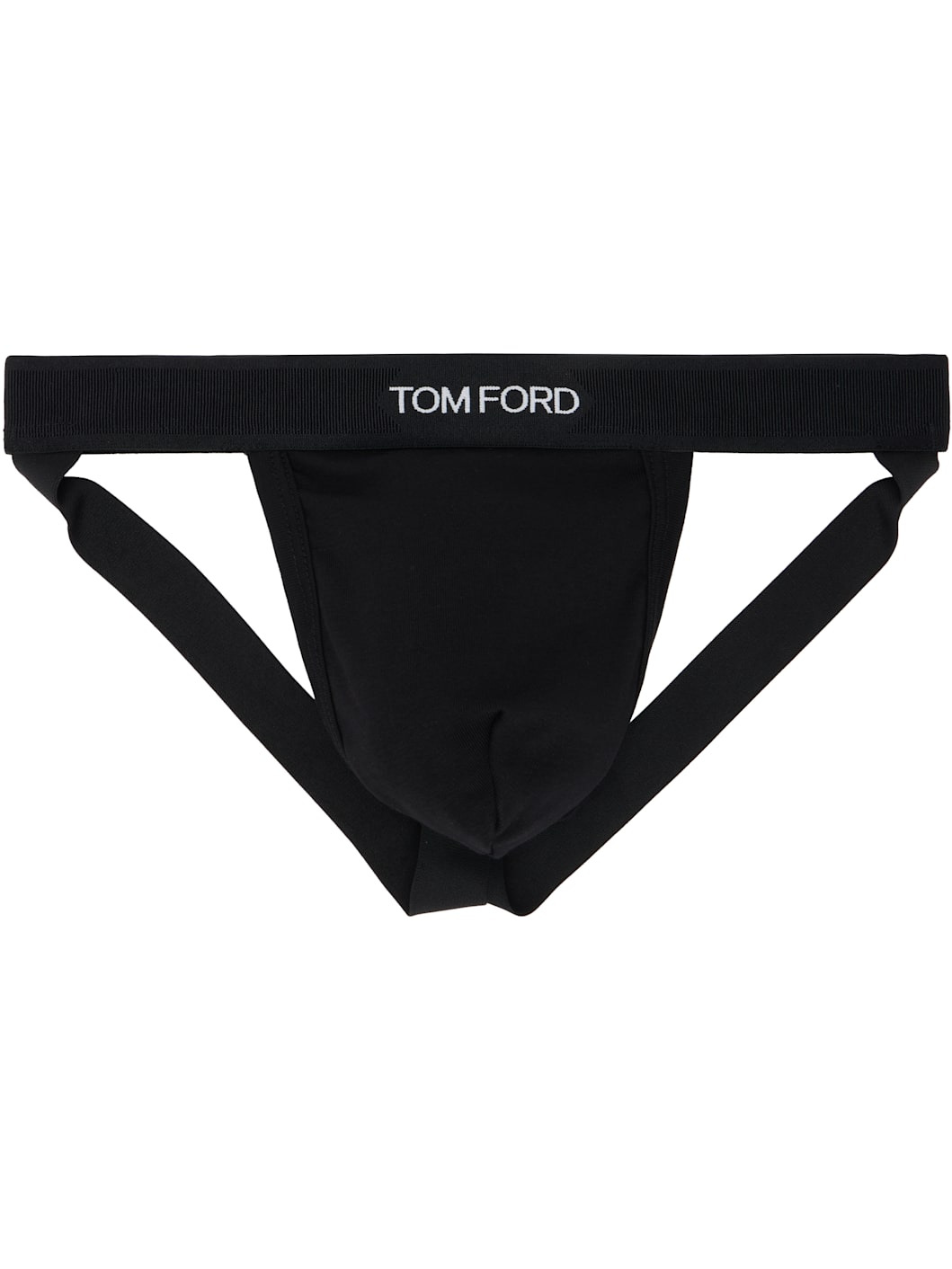 White Cotton Jock Strap - 1