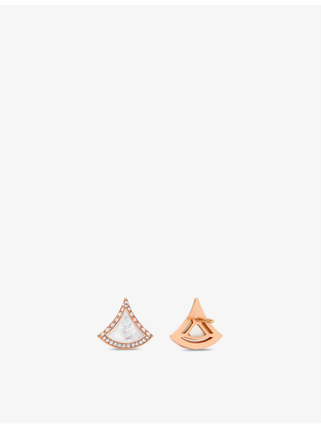 Divas’ Dream 18ct rose-gold, 0.1ct diamond and mother-of-pearl earrings - 3