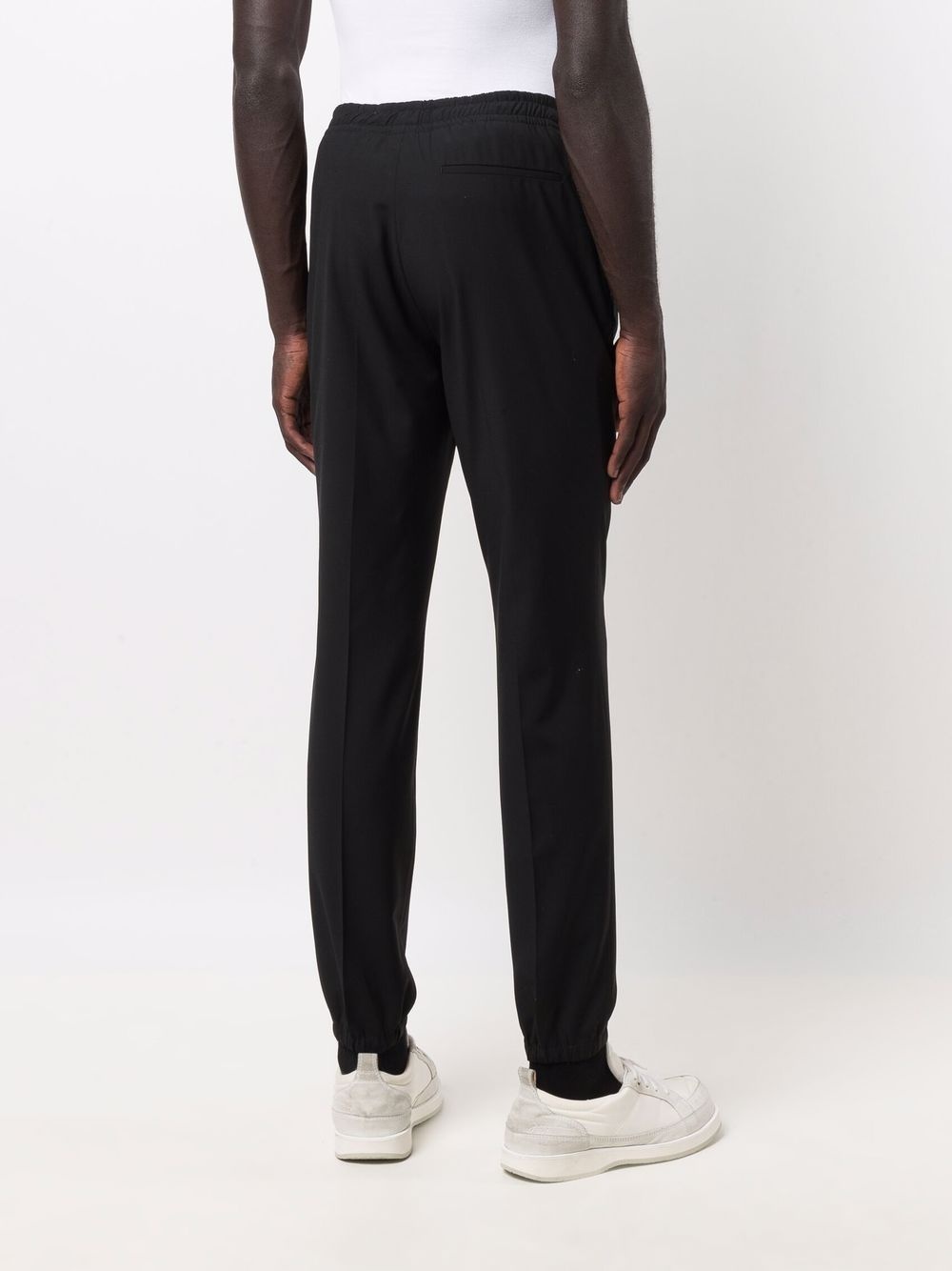 drawstring-waist straight leg trousers - 4