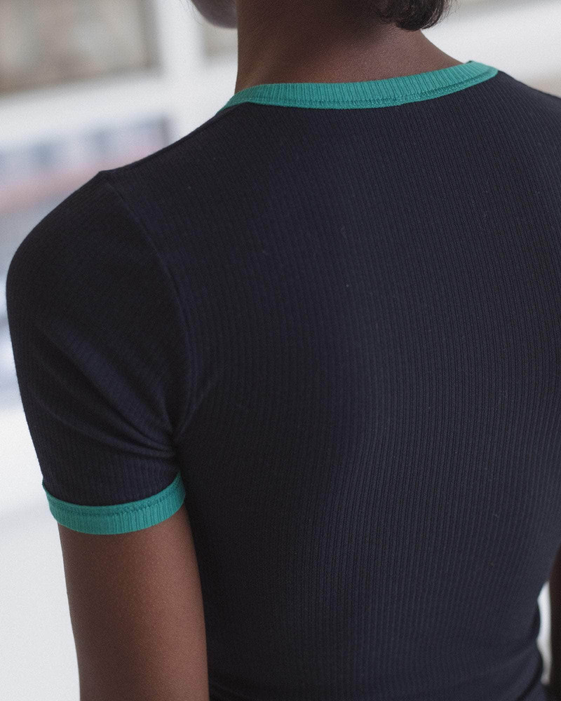 Drive Tee Shirt - Fine Organic Cotton Rib 5
