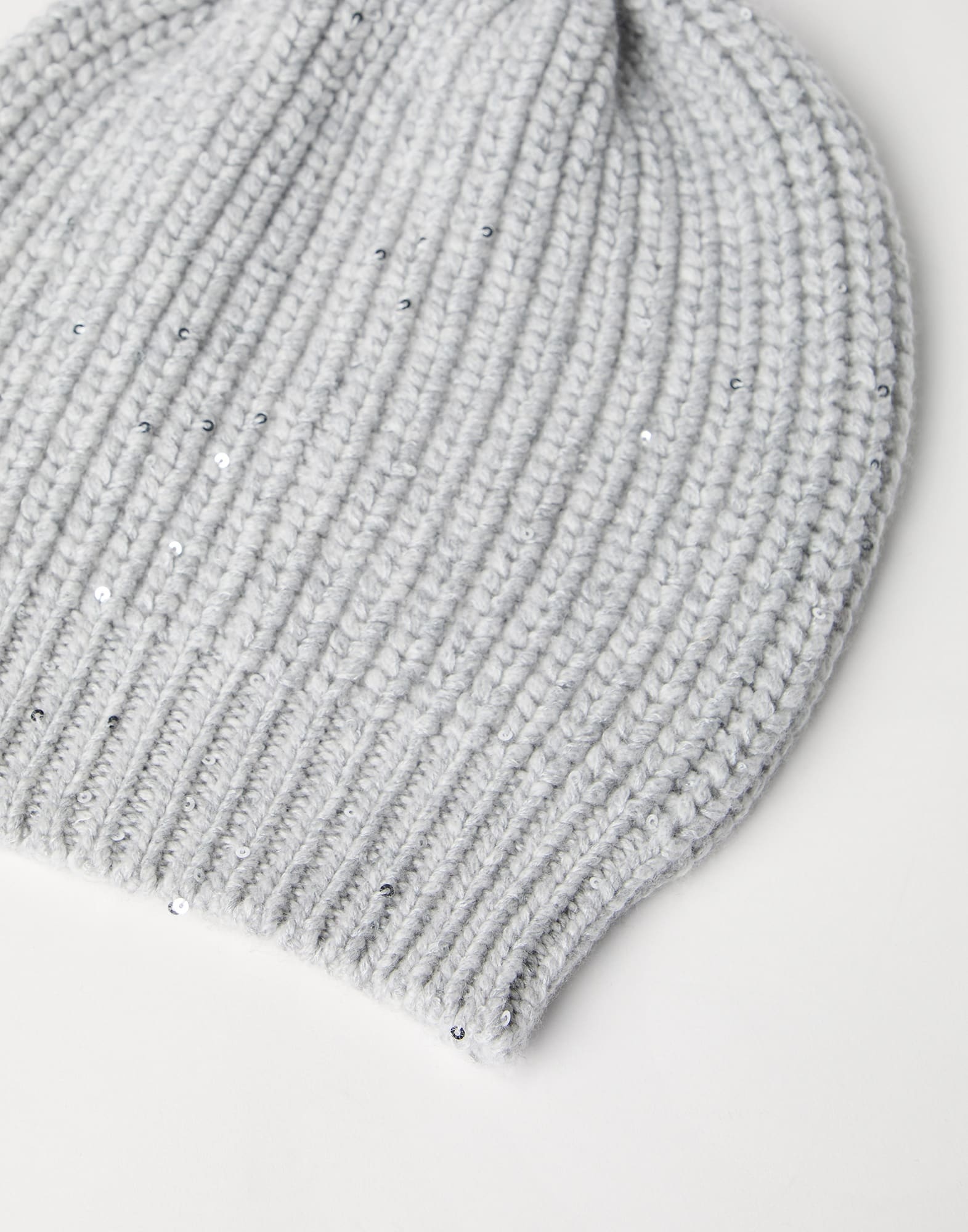 Cashmere and silk Diamond yarn knit beanie - 2