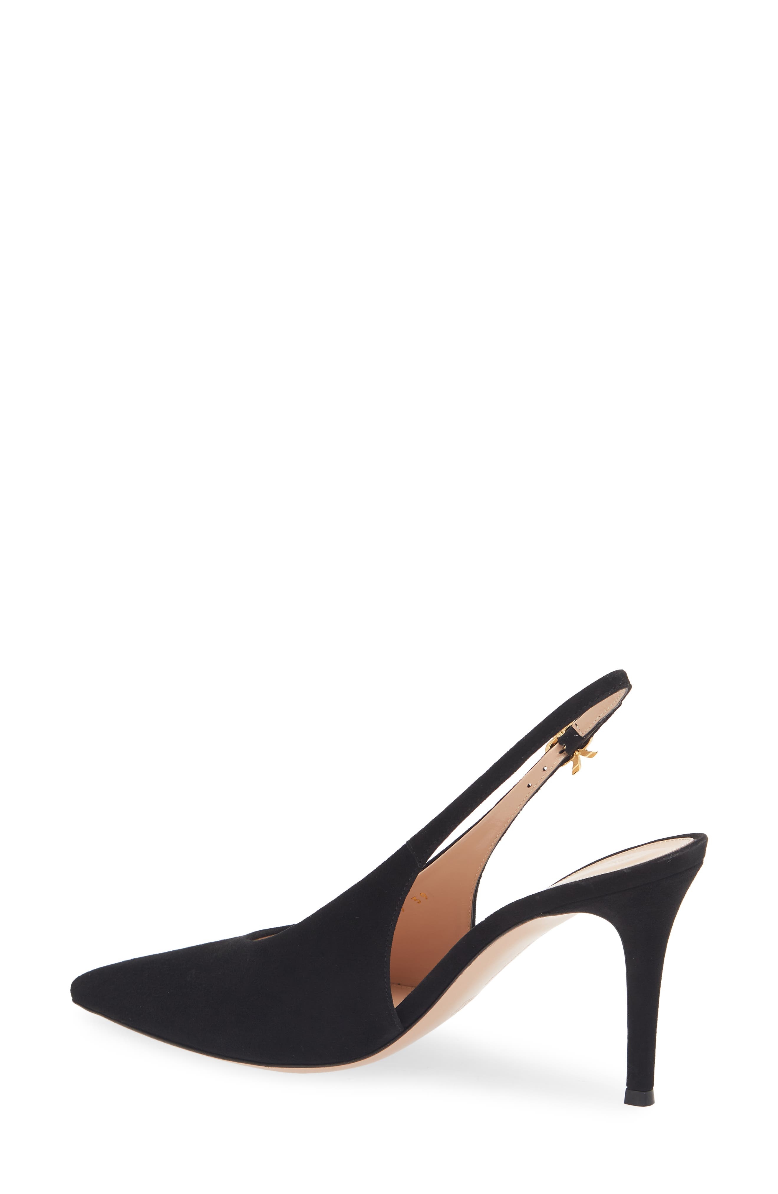 Gianvito Rossi Suede Slingback Pump in Black at Nordstrom - 2