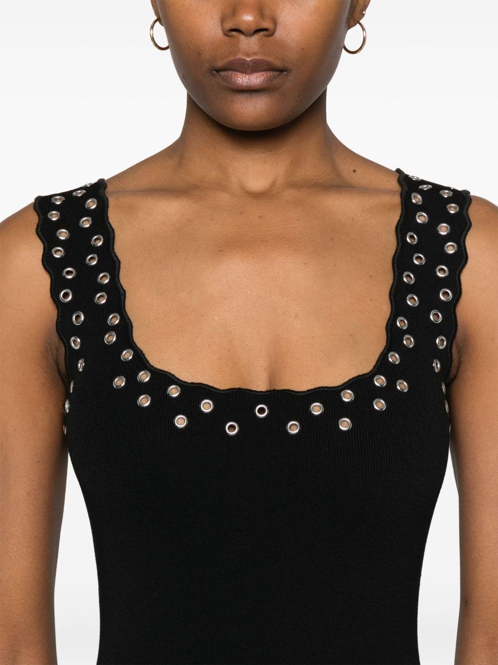eyelet-embellished minidress - 5
