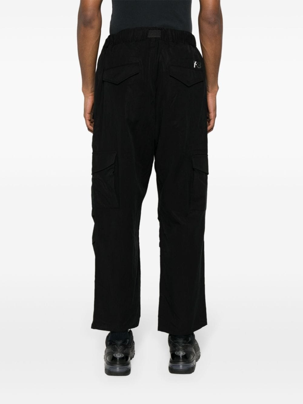 belted straight-leg cargo pants - 4
