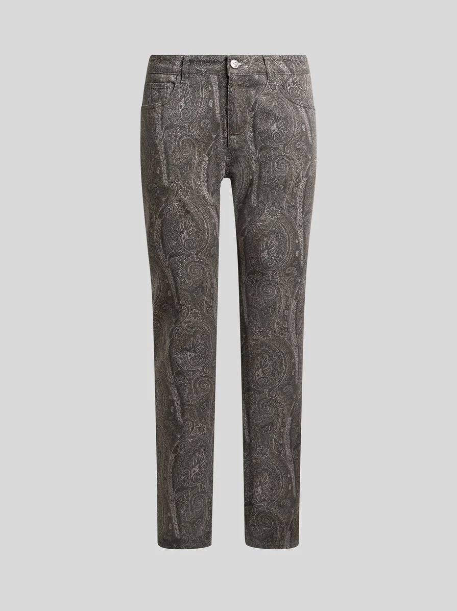 REGULAR-FIT COTTON DENIM JEANS WITH ARNICA MOTIF - 1