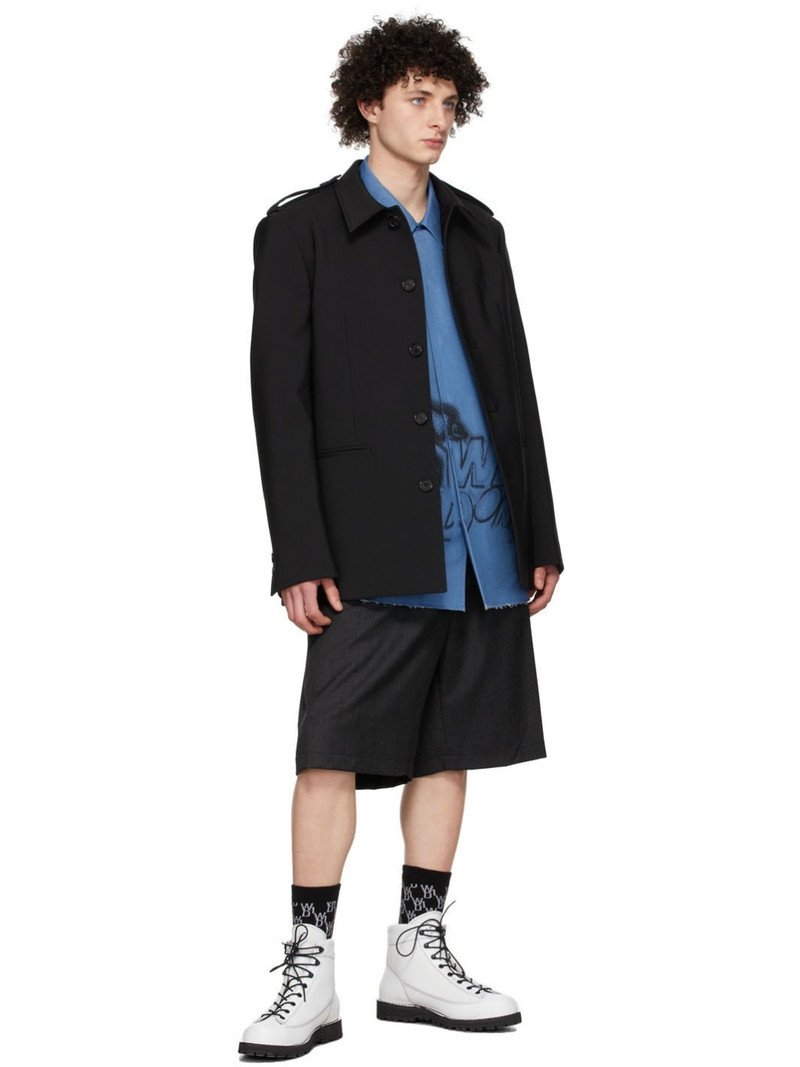 We11done Black Regular Collar Jacket outlook