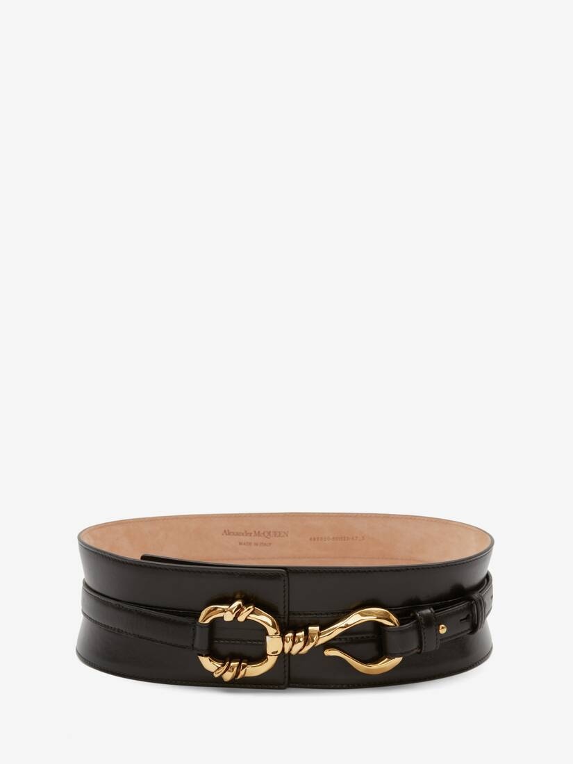 Hook Waist Belt in Black - 1