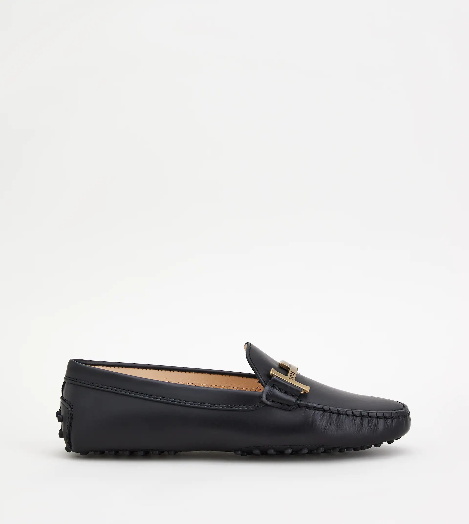 GOMMINO DRIVING SHOES IN LEATHER - BLACK - 1