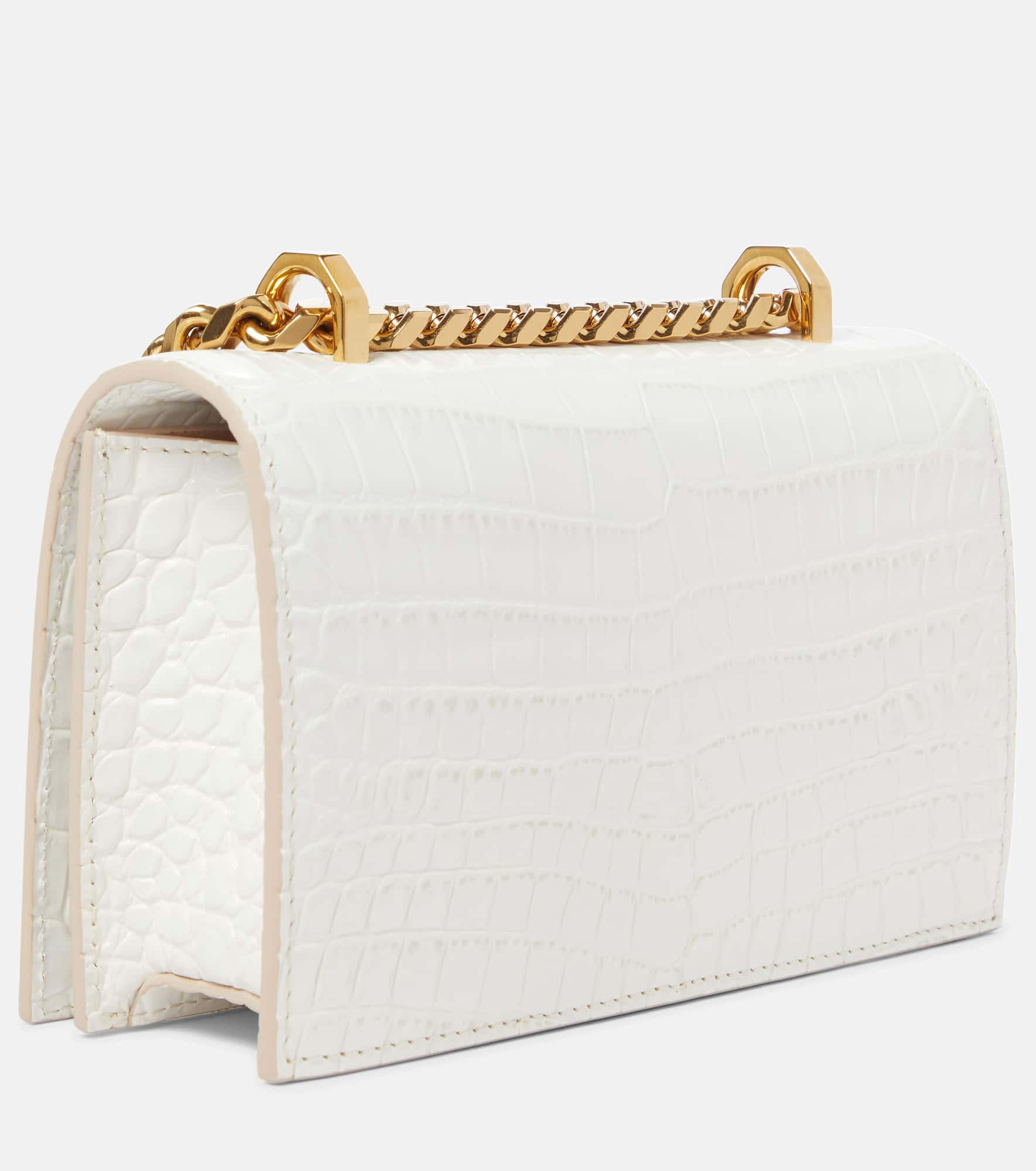 Jewelled Satchel Mini leather crossbody bag - 4