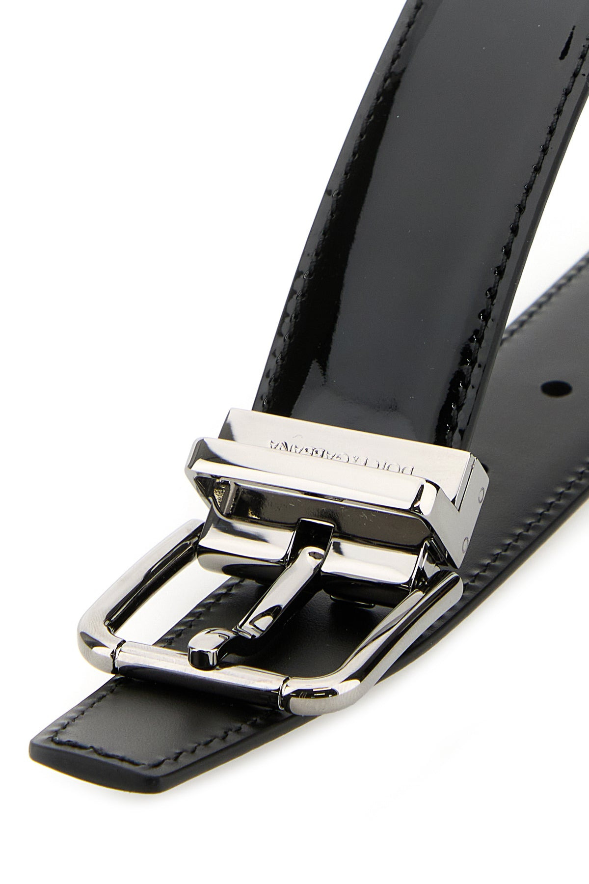 Black leather belt - 4
