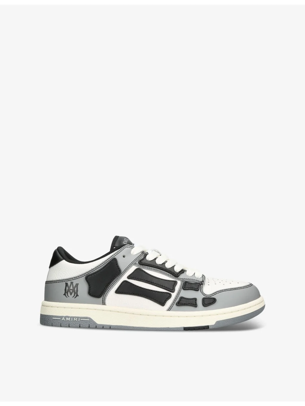 Varsity Skel panelled leather low-top trainers - 1