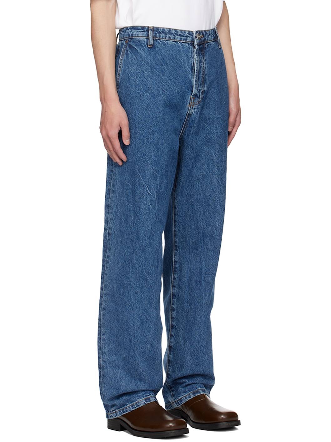 Blue Tapered Leg Jeans - 2