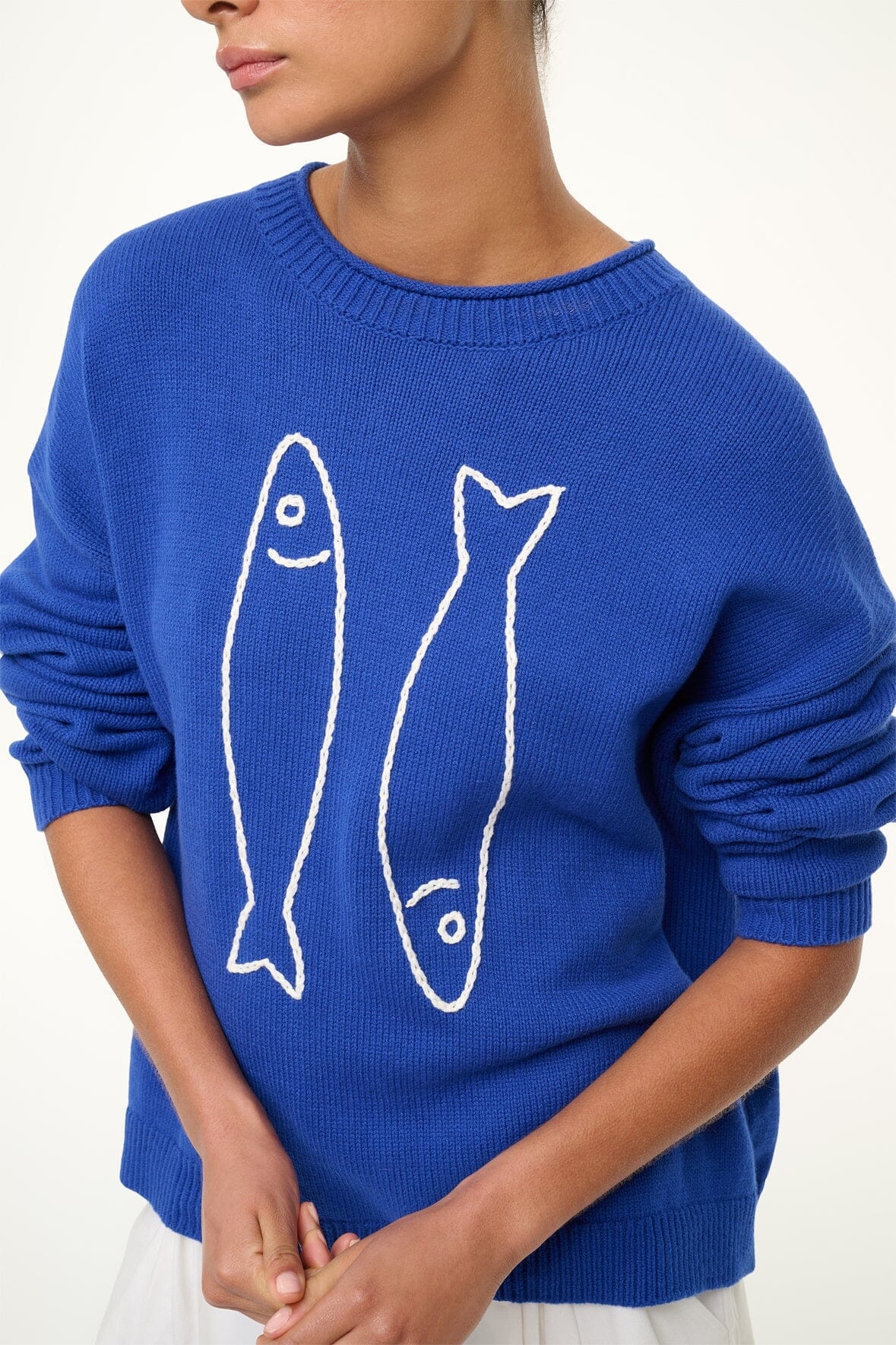 STAUD GIADA SWEATER PIER BLUE - 6