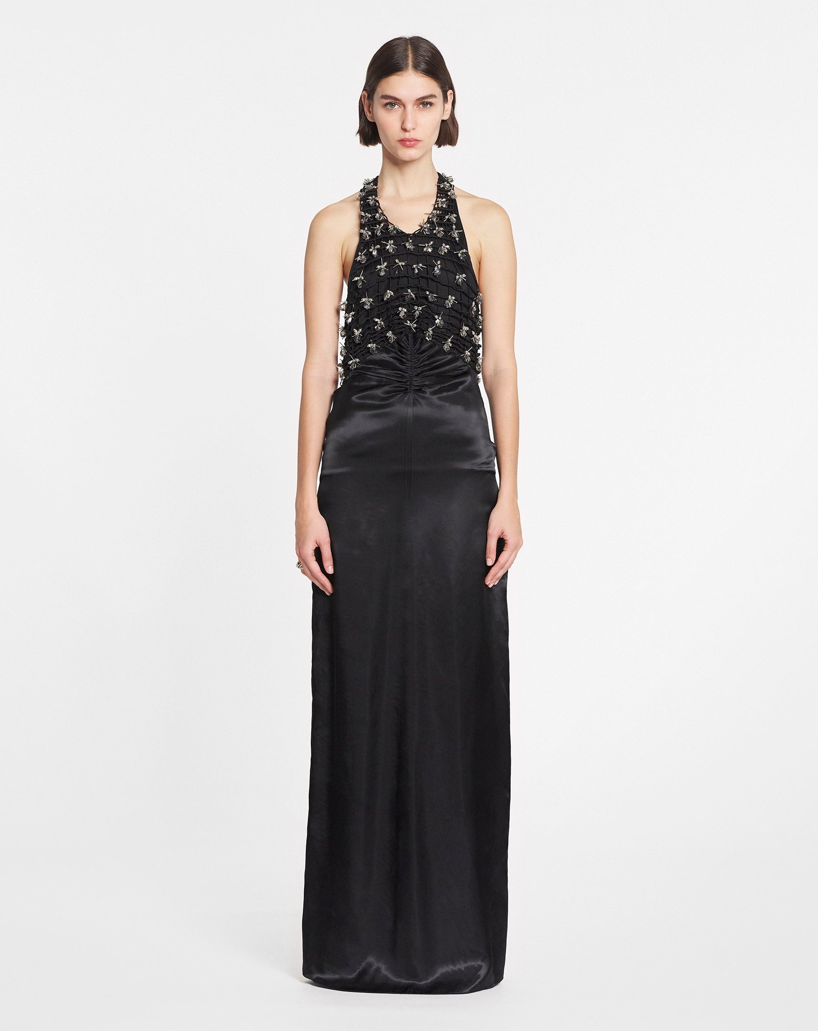 LONG DRESS WITH MACRAMÉ TOP - 2