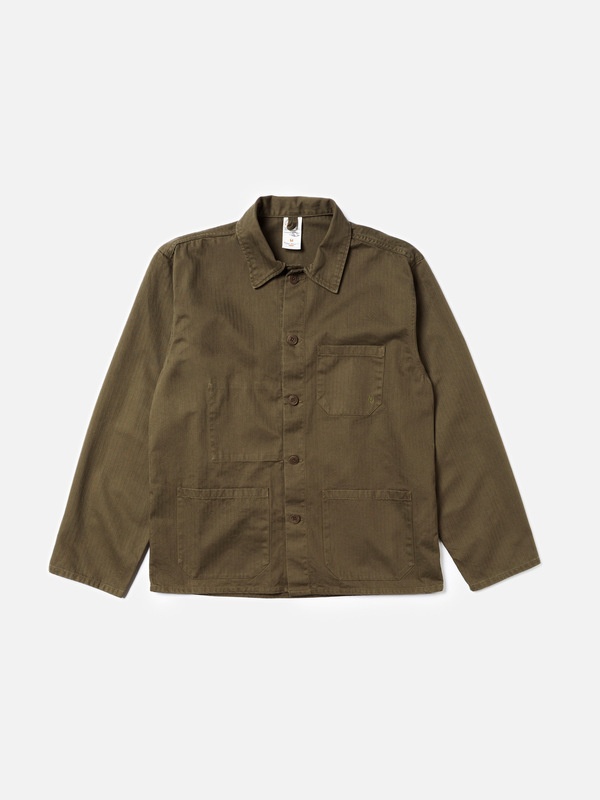 Buddy Herringbone Chore Jacket Olive - 1